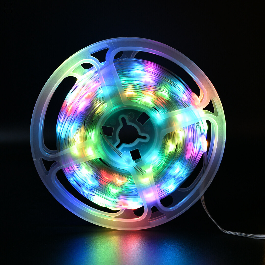 Светодиодная гирлянда-лента RGB - 10 метров, 100 диодов, USB (без адаптера), пульт.
